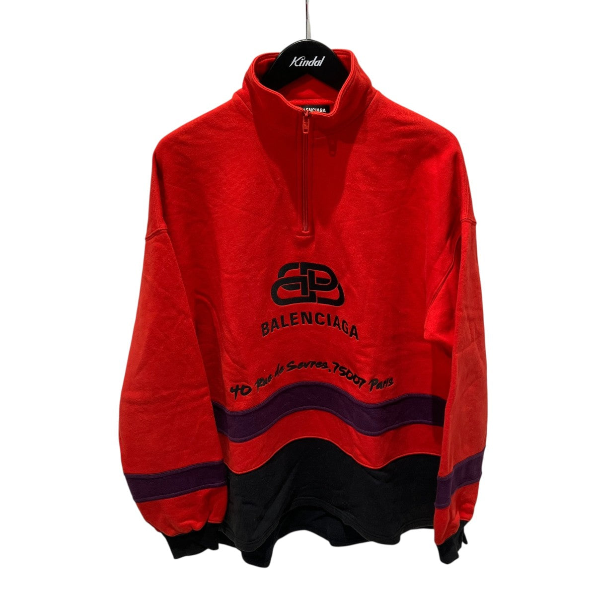 BALENCIAGA RIVE GAUCHE HALF ZIP SWEATハーフジップスウェット583138 古着・中古-1枚目のアイテム画像