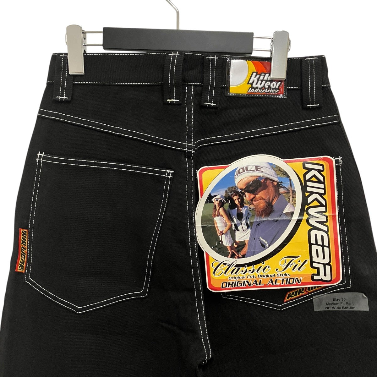 KIKWEAR 90sサイドラインワイドパンツ 古着・中古-4枚目のアイテム画像