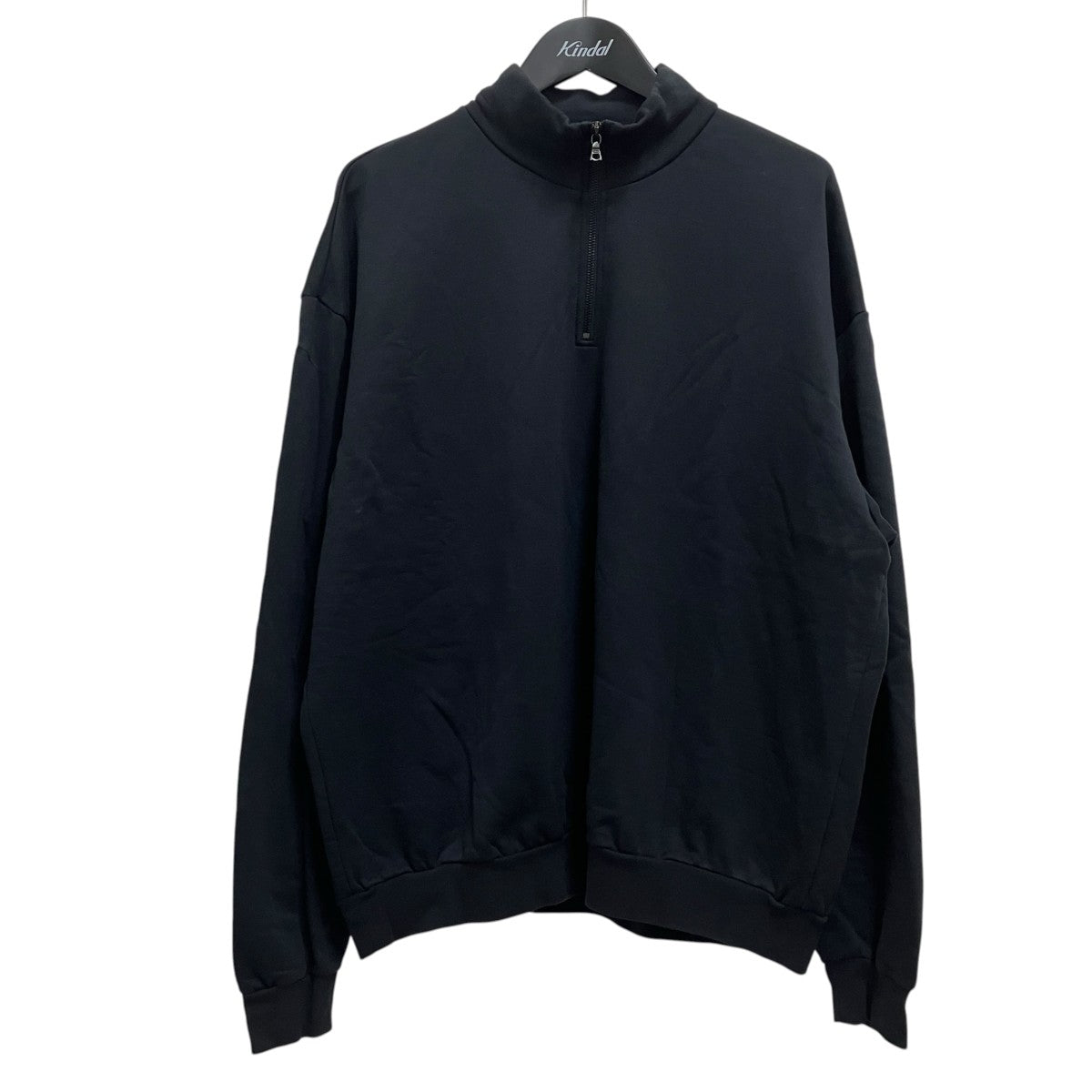 AURALEE ELASTIC HIGH GAUGE SWEAT HALF ZIP P／OハーフジップスウェットA24AP01NU 古着・中古-1枚目のアイテム画像