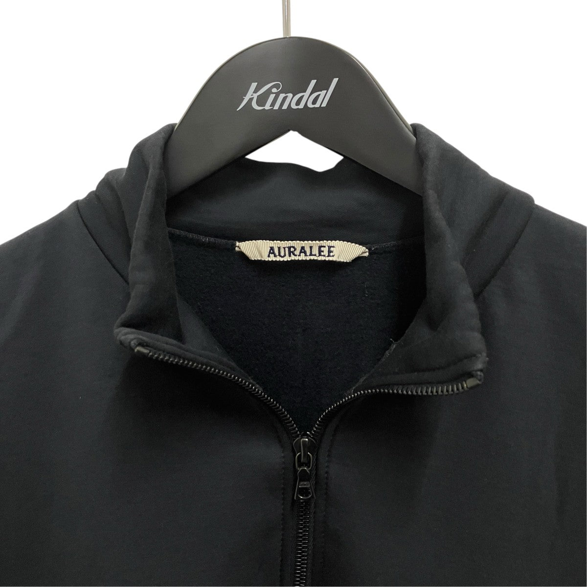 AURALEE ELASTIC HIGH GAUGE SWEAT HALF ZIP P／OハーフジップスウェットA24AP01NU 古着・中古-3枚目のアイテム画像