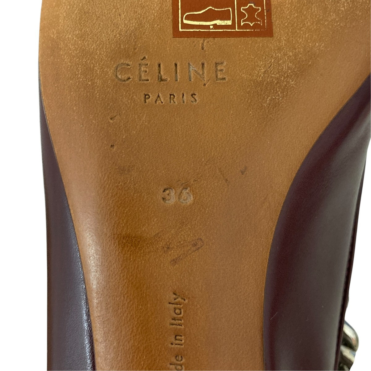 CELINE チェーン アンクレット ストラップバレエシューズ 古着・中古-6枚目のアイテム画像