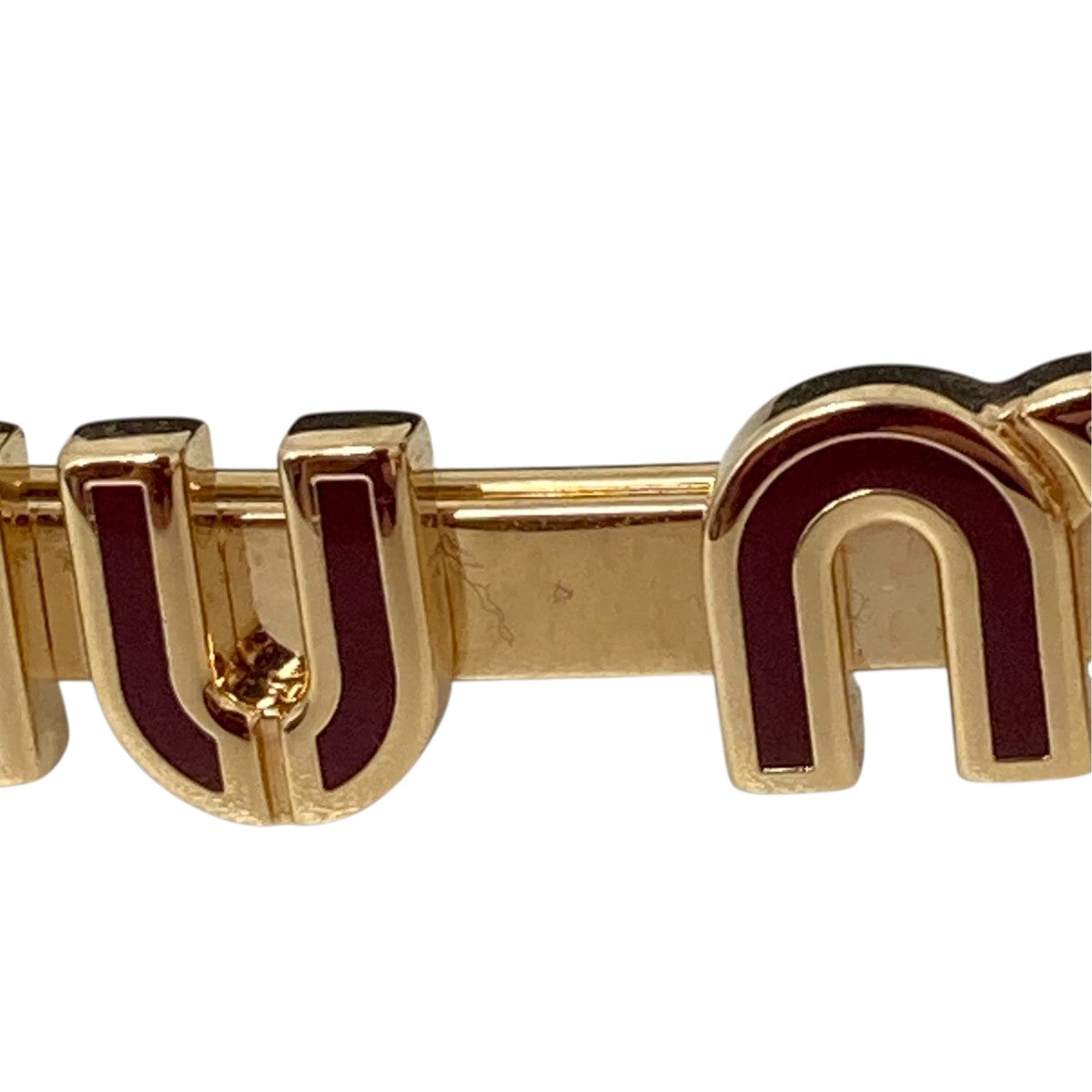 MIU MIU メタルロゴヘアアクセサリーヘアピン5IF146 古着・中古-3枚目のアイテム画像