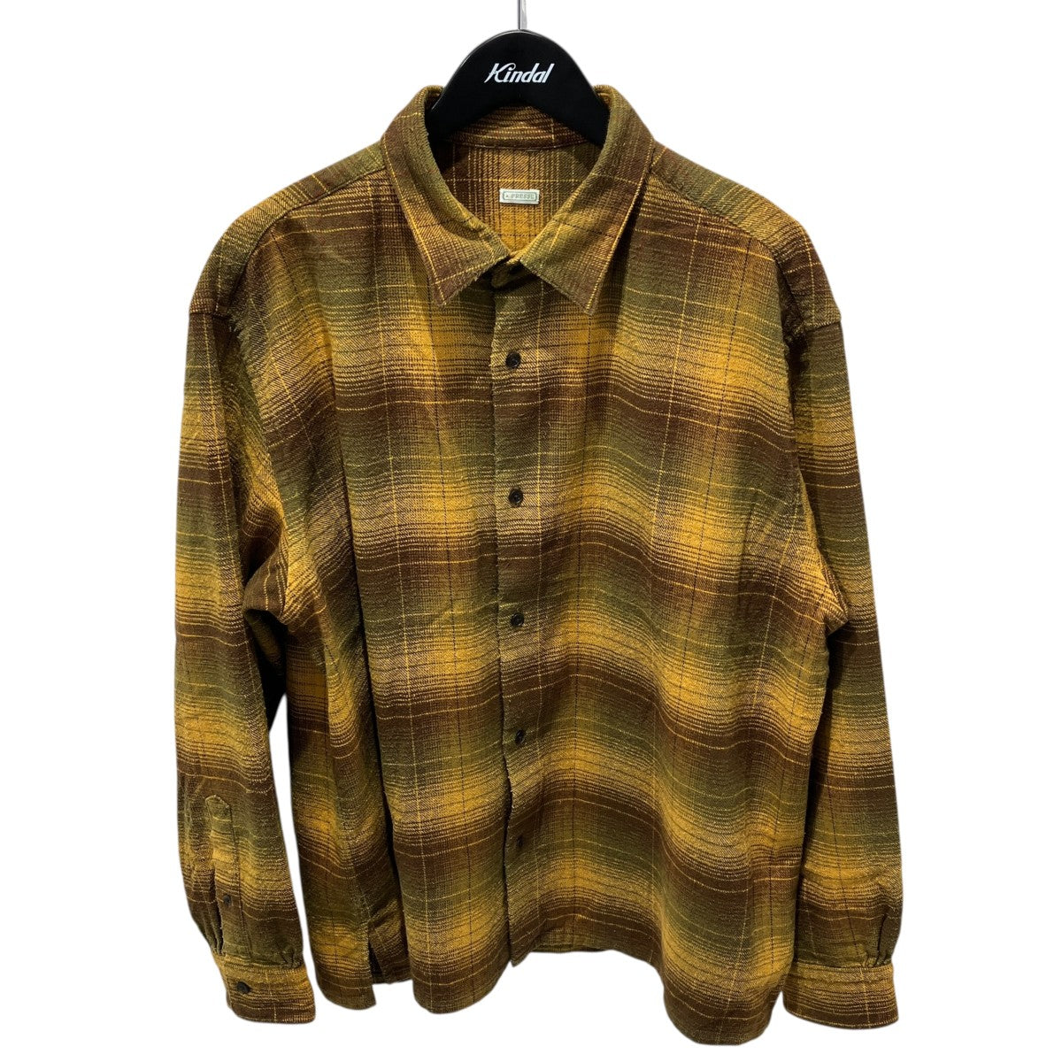 A．PRESSE 26AWVintage Cotton Silk Nep Twill Check Shirtsチェックシャツ26AAP-02-06 古着・中古-1枚目のアイテム画像