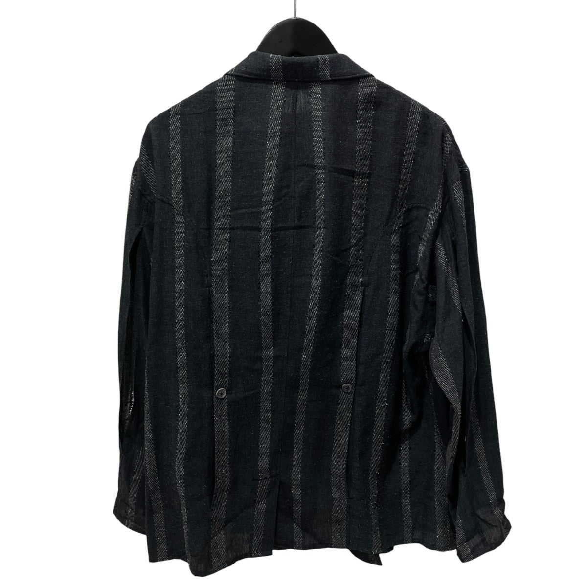 YOHJI YAMAMOTO STRIPE PATTERN SLIT JACKETテーラードジャケットHK-J43-438-1-03 古着・中古-2枚目のアイテム画像