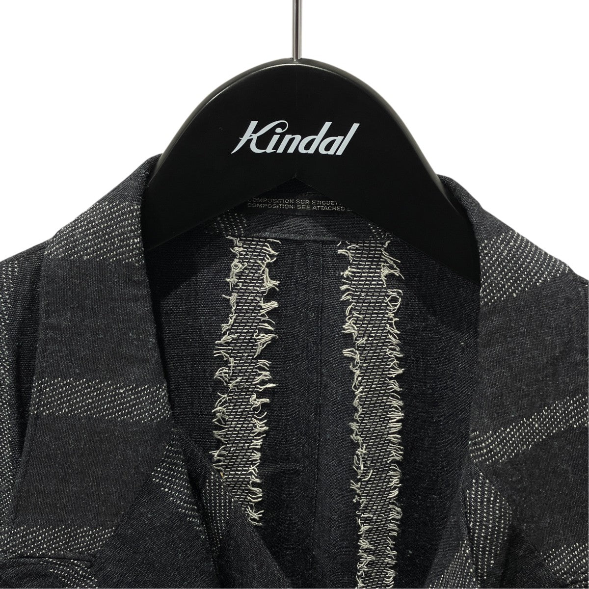 YOHJI YAMAMOTO STRIPE PATTERN SLIT JACKETテーラードジャケットHK-J43-438-1-03 古着・中古-3枚目のアイテム画像