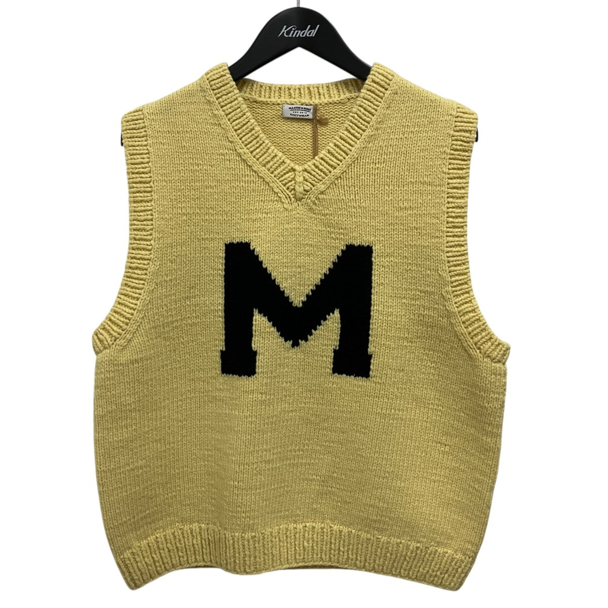 MAATEE＆SONS MusterWerk別注 Ex． M HAND KNIT 浅V-VESTニットベストMTMU3303-0101D 古着・中古-1枚目のアイテム画像
