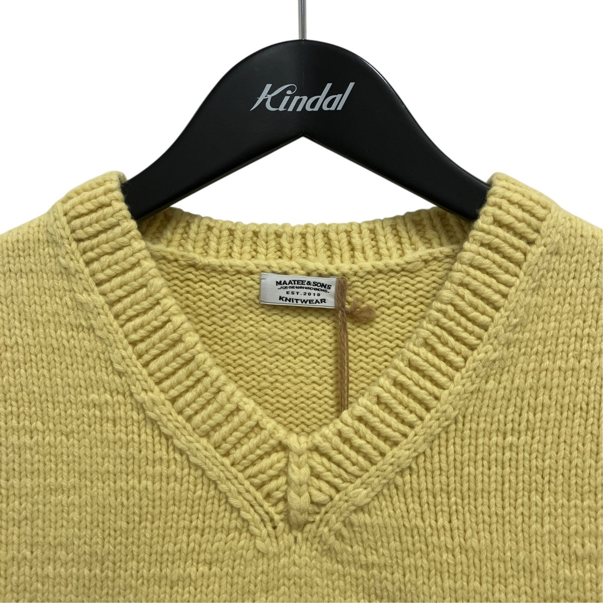 MAATEE＆SONS MusterWerk別注 Ex． M HAND KNIT 浅V-VESTニットベストMTMU3303-0101D 古着・中古-3枚目のアイテム画像