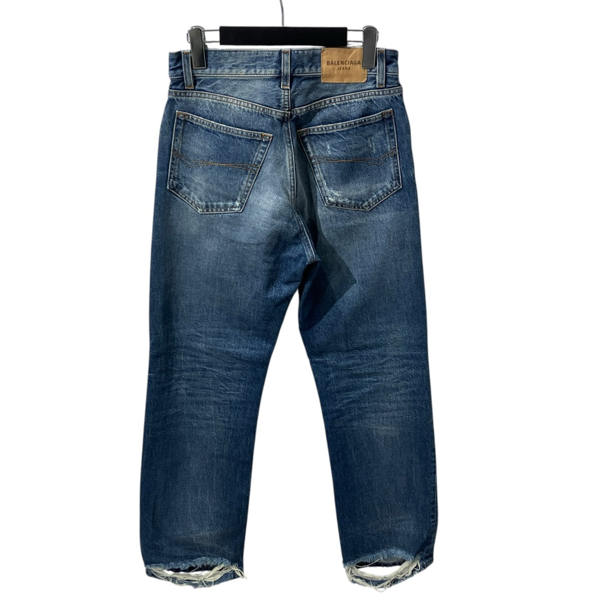 BALENCIAGA 22SSデストロイジャパニーズデニムパンツ697885 TBP47 古着・中古-2枚目のアイテム画像