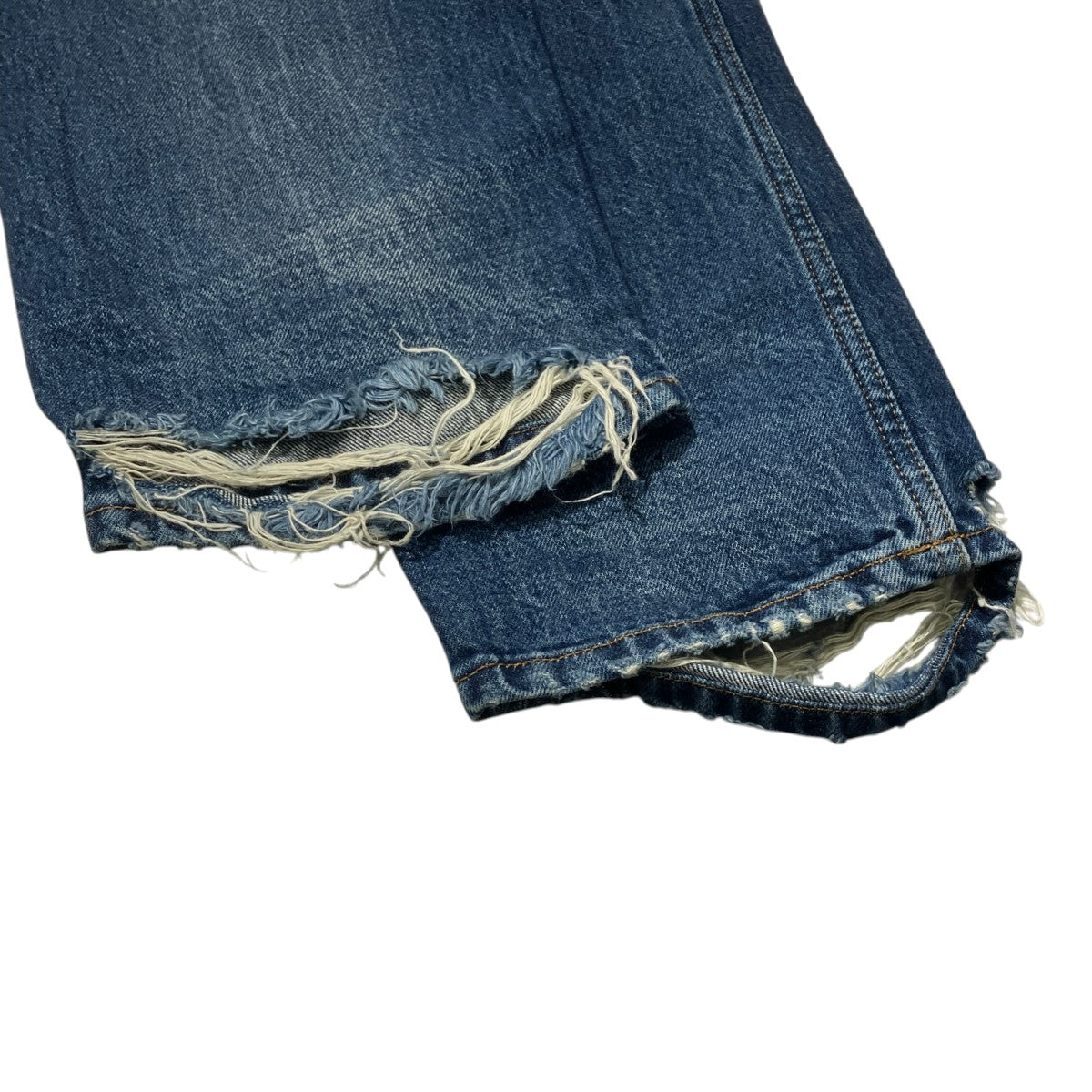 BALENCIAGA 22SSデストロイジャパニーズデニムパンツ697885 TBP47 古着・中古-5枚目のアイテム画像