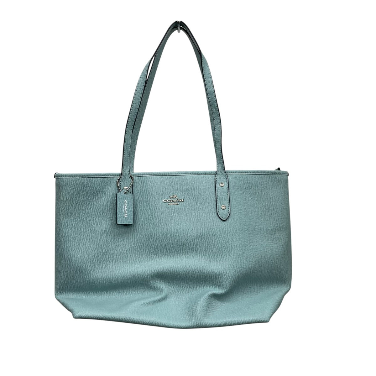COACH クロスグレイン レザー シティー ジップ トップトートバッグ 古着・中古-1枚目のアイテム画像