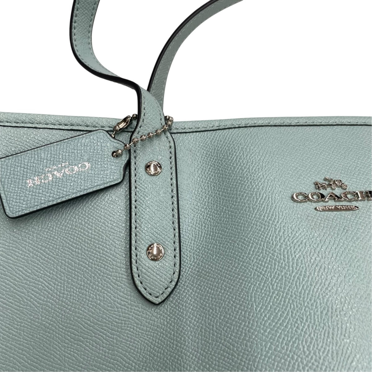 COACH クロスグレイン レザー シティー ジップ トップトートバッグ 古着・中古-5枚目のアイテム画像
