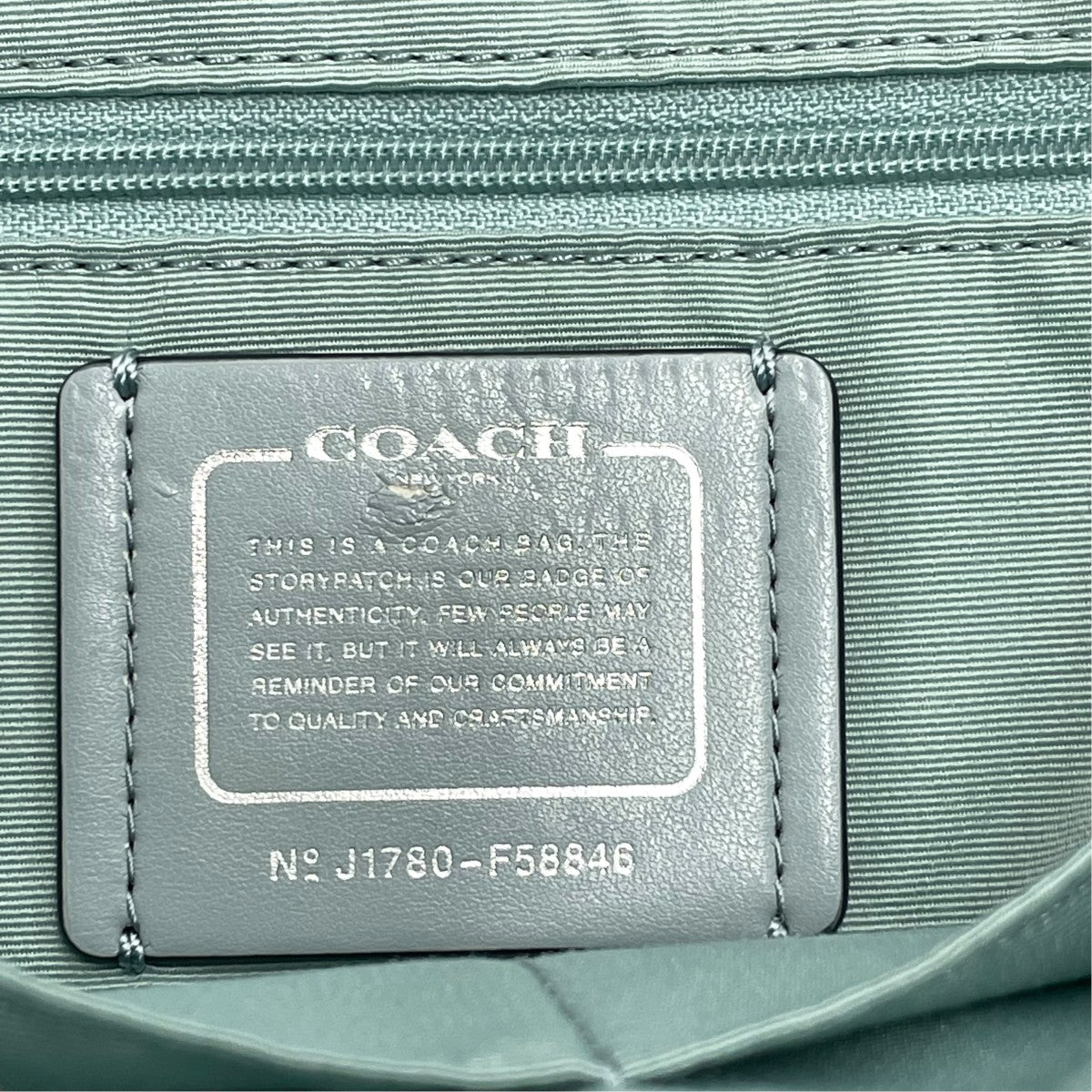 COACH クロスグレイン レザー シティー ジップ トップトートバッグ 古着・中古-6枚目のアイテム画像