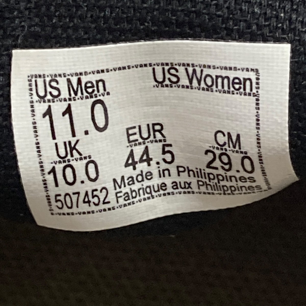 VANS LX AUTHENTIC 44 IBIZA BLACK MULTIスニーカー507452 古着・中古-6枚目のアイテム画像
