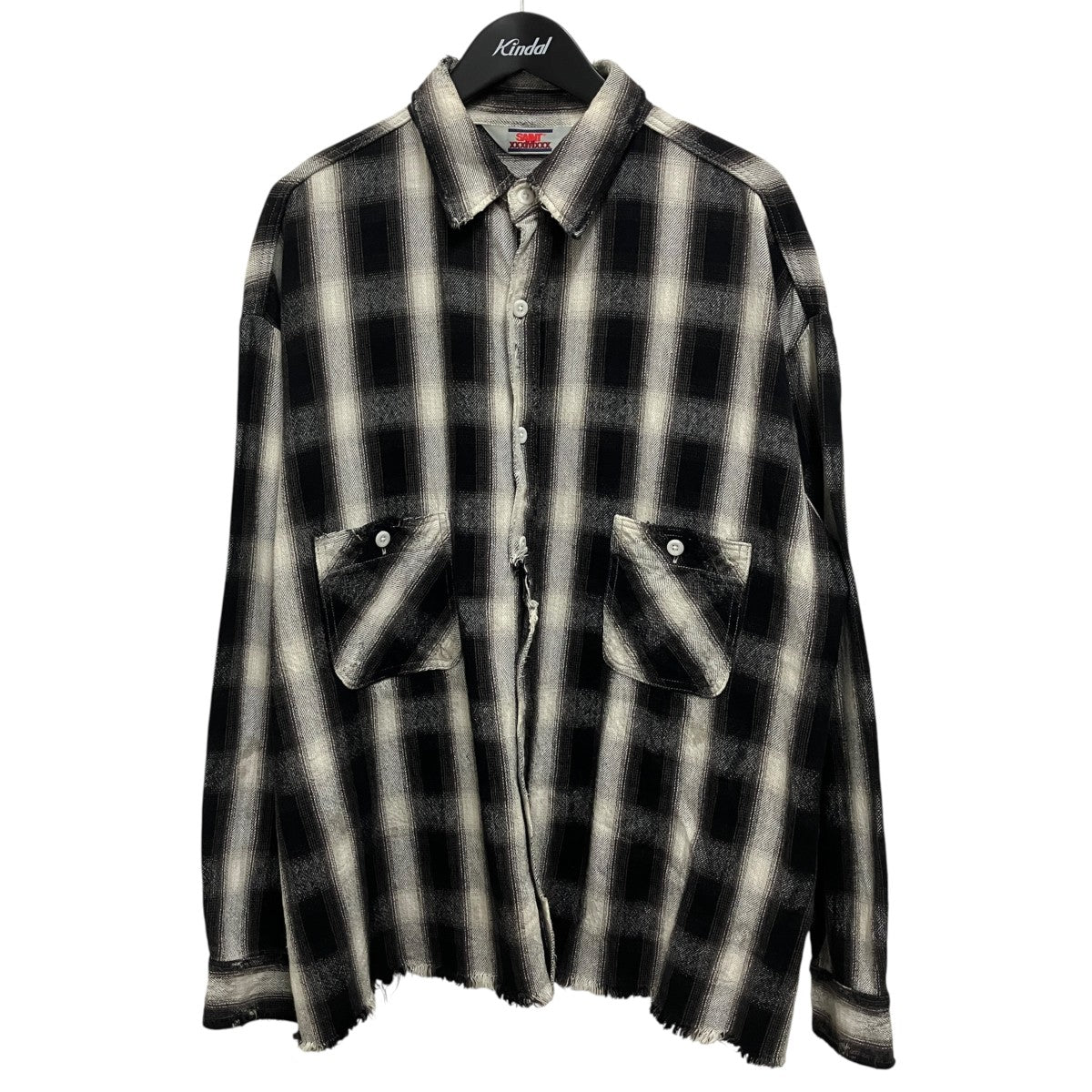 SAINT MICHAEL FRANNEL SHIRT CHECKチェックシャツSM-A23-0000-017 古着・中古-1枚目のアイテム画像