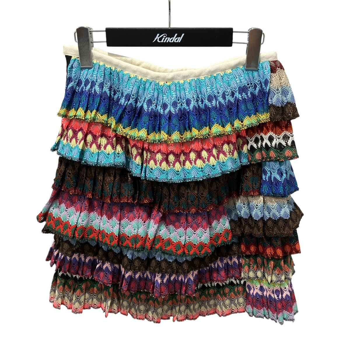 tricot COMME des GARCONS トリコスペシャル レインボーレースティアードスカート膝丈スカートTH-S201 古着・中古-1枚目のアイテム画像