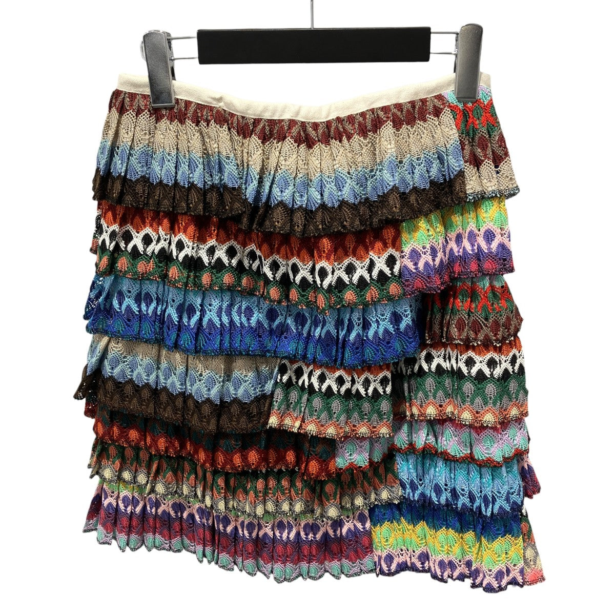 tricot COMME des GARCONS トリコスペシャル レインボーレースティアードスカート膝丈スカートTH-S201 古着・中古-2枚目のアイテム画像