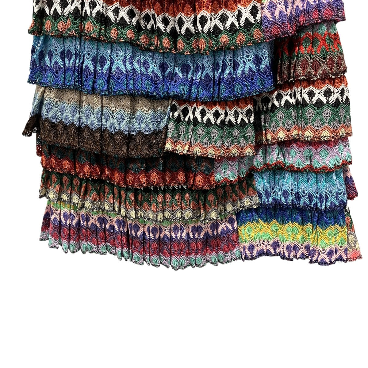 tricot COMME des GARCONS トリコスペシャル レインボーレースティアードスカート膝丈スカートTH-S201 古着・中古-5枚目のアイテム画像