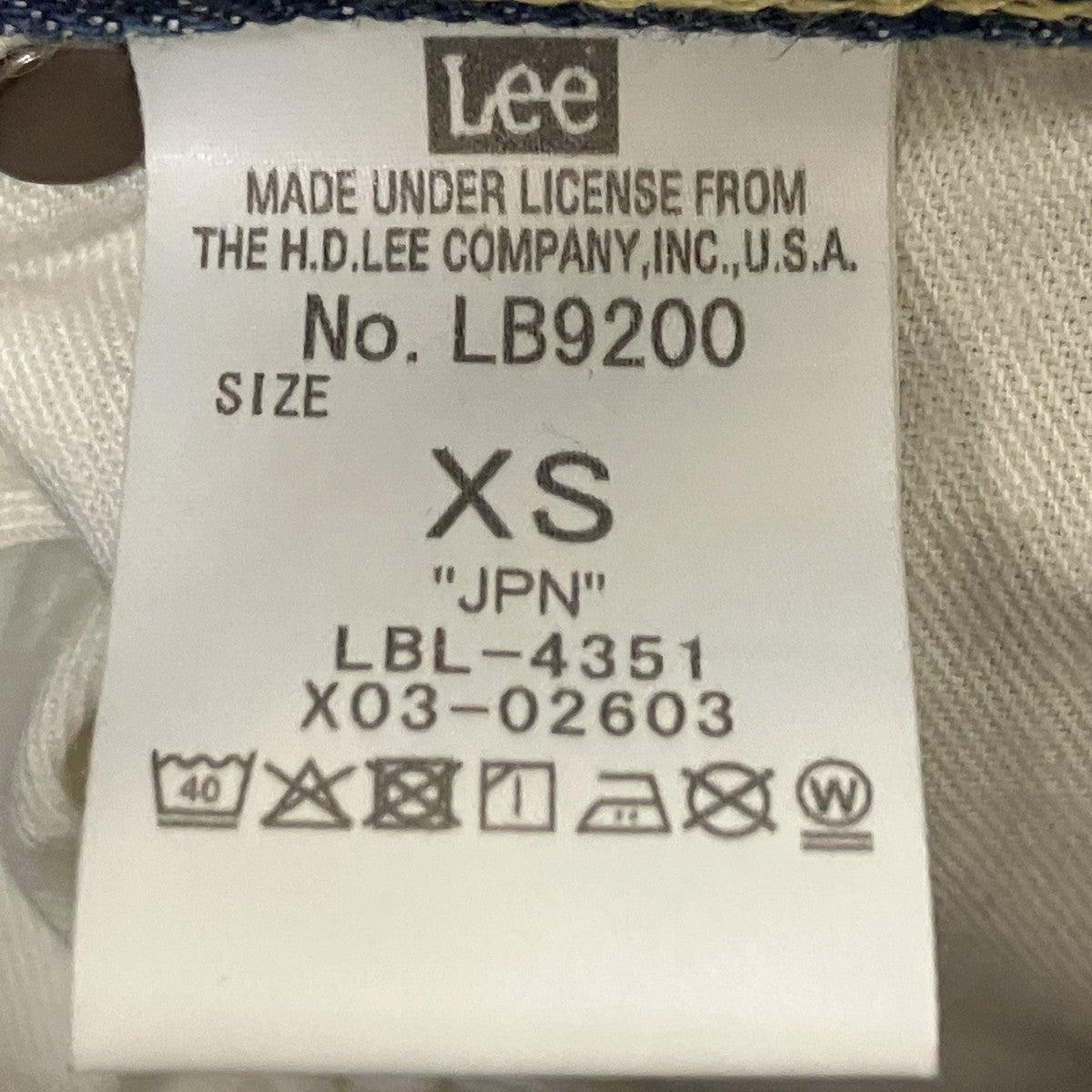 LEE×INSCRIRE COWBOY RIDERSPANTSデニムパンツLB9200 古着・中古-6枚目のアイテム画像