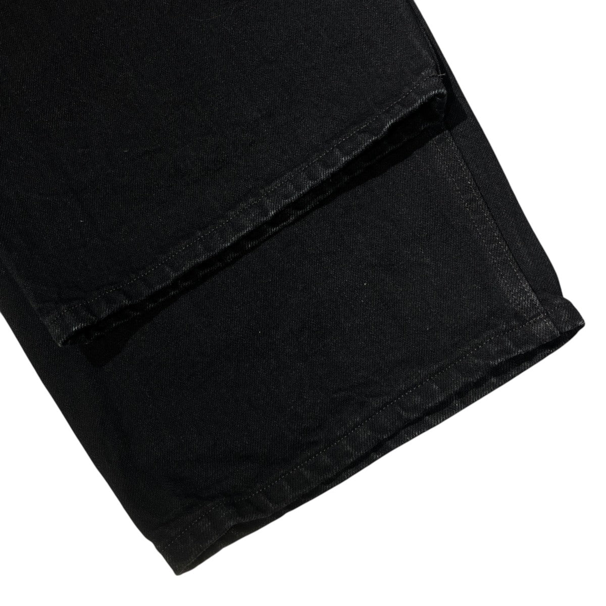 COMOLI 25AWBLACK DENIM BELTED PANTSデニムパンツC03-03001 古着・中古-5枚目のアイテム画像