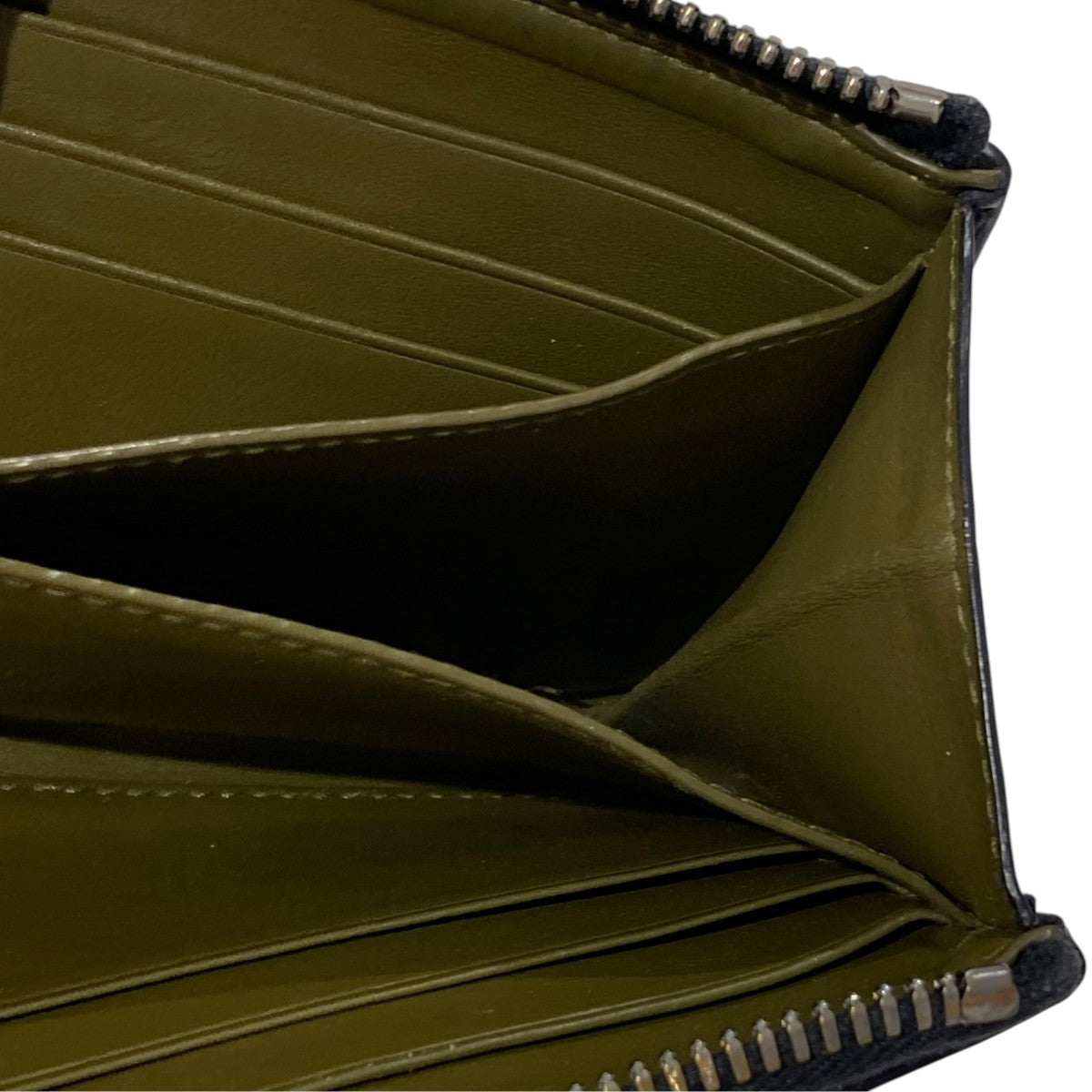 BOTTEGA VENETA マキシイントレチャートカセットスクエア コンパクトウォレト財布649603 V0G11 1000 古着・中古-3枚目のアイテム画像