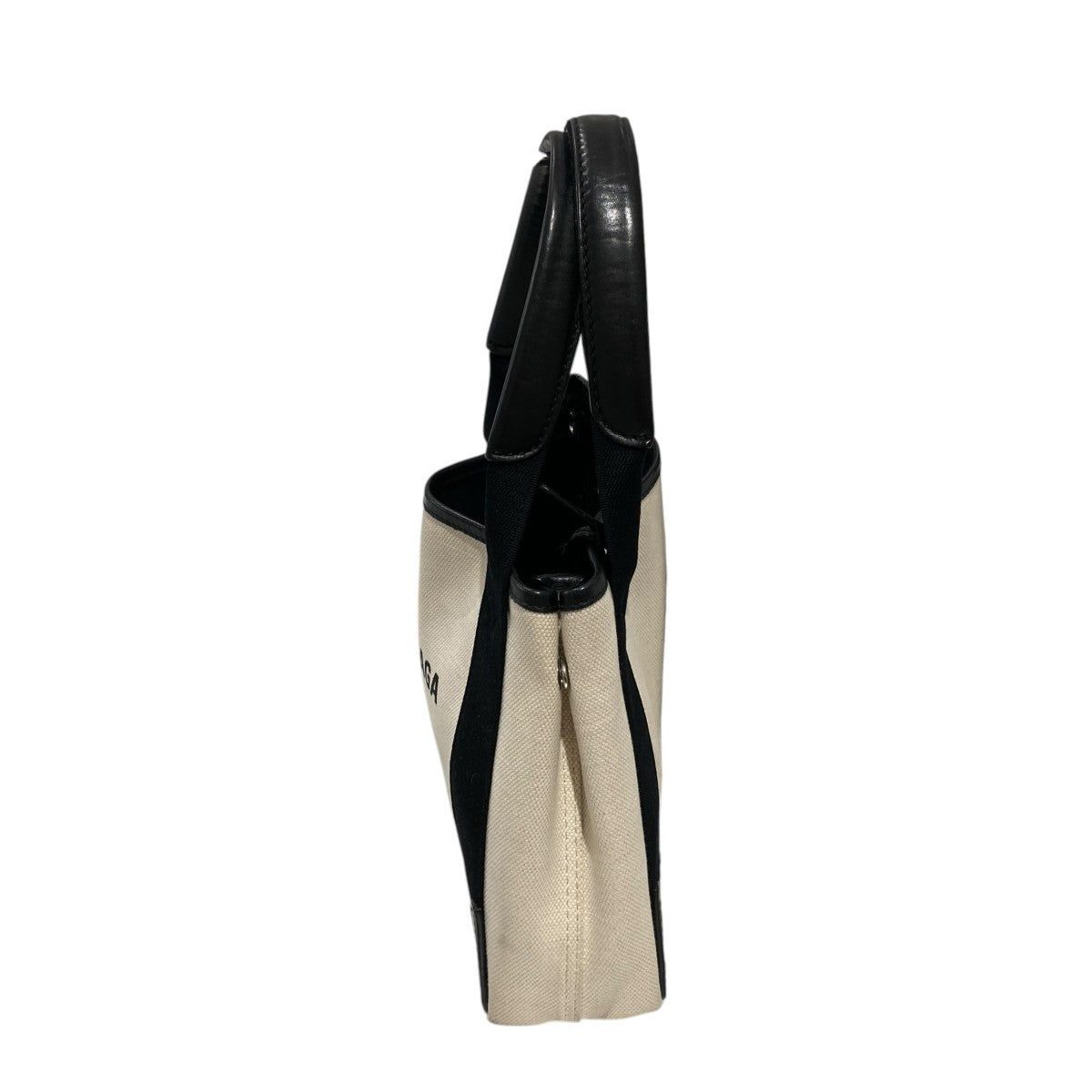 BALENCIAGA ネイビーカバ XS キャンバス ロゴ ポーチ付きハンドバッグ390346 古着・中古-3枚目のアイテム画像