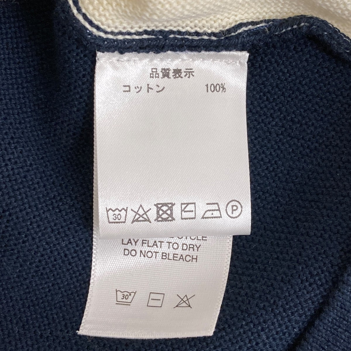 GRAND COLLECTION KNIT QUARTER ZIP SWEATERニット? idnight Navy） 古着・中古-6枚目のアイテム画像