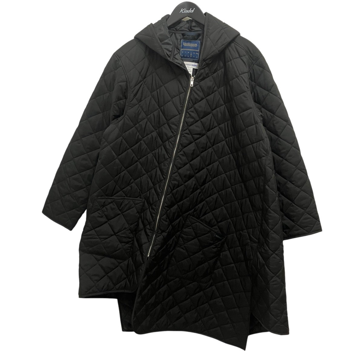 COMME des GARCONS SHIRT×LAVENHAM ダイヤモンドキルティング フード付コートFN-C521 古着・中古-1枚目のアイテム画像