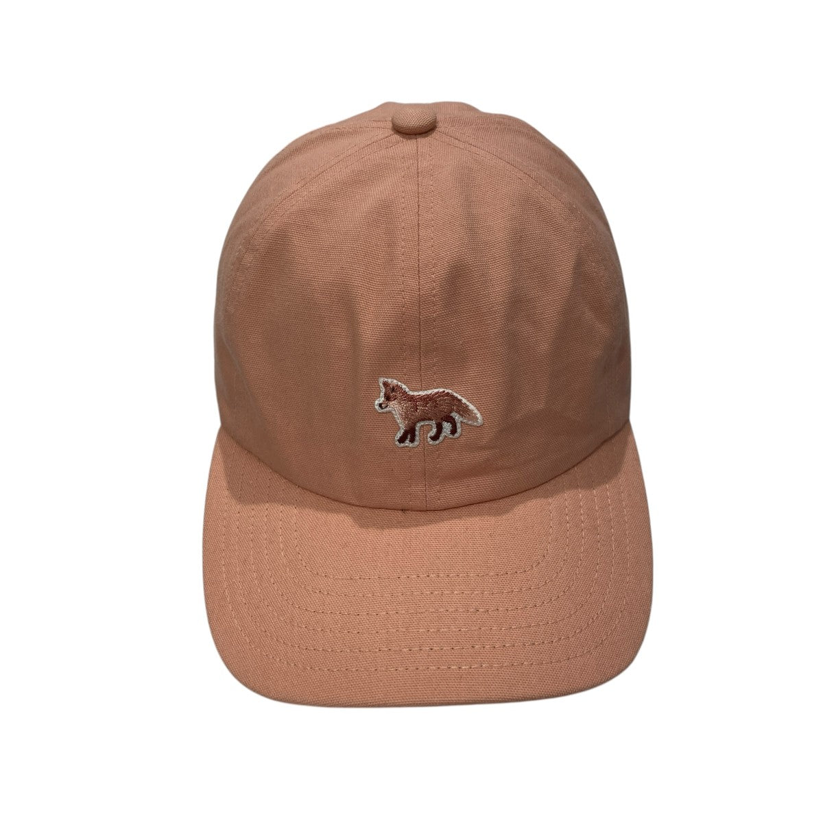 MAISON KITSUNE コットン 6パネル フォックス 刺繍パッチキャップ0W06108WB0026 古着・中古-1枚目のアイテム画像