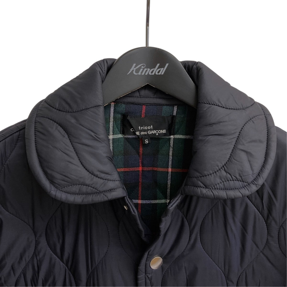 tricot COMME des GARCONS ナイロンキルティング丸襟ロングコートTH-C010 古着・中古-3枚目のアイテム画像