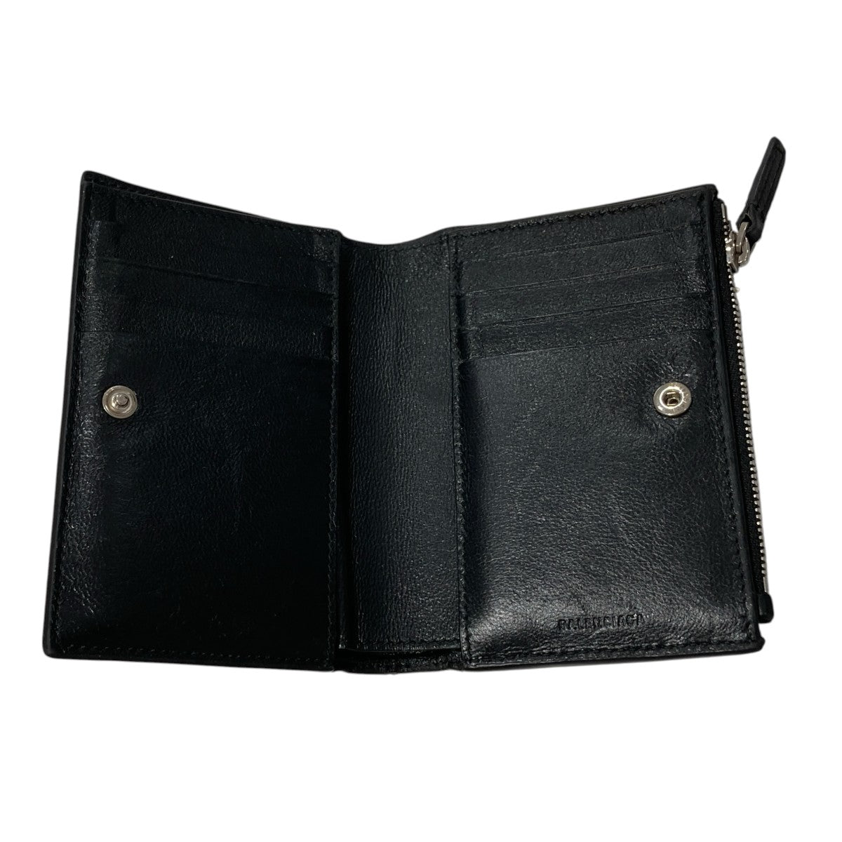 BALENCIAGA Black and sky blue cash square folded wallet2つ折り財布591315 古着・中古-3枚目のアイテム画像