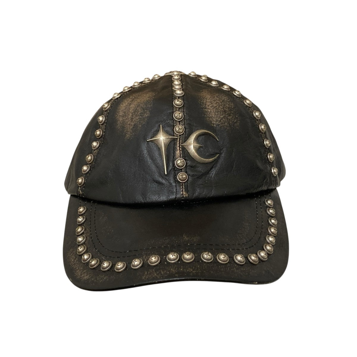 THUG CLUB 25AWSTUDDED WASHED LEATHERキャップTC25AC2103 古着・中古-1枚目のアイテム画像