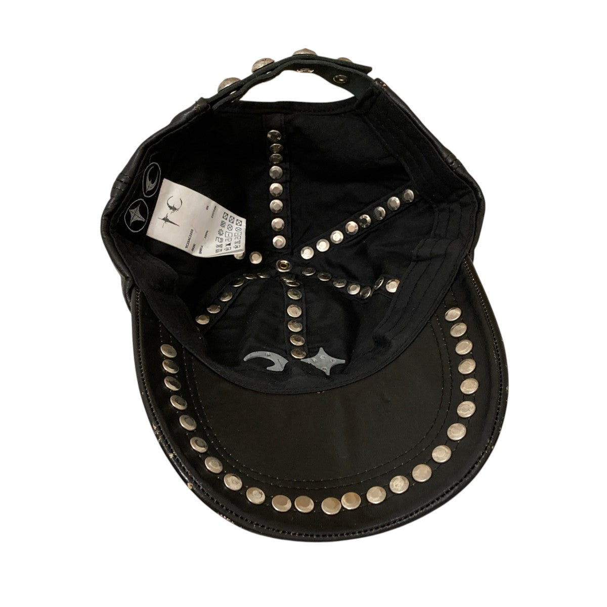 THUG CLUB 25AWSTUDDED WASHED LEATHERキャップTC25AC2103 古着・中古-3枚目のアイテム画像