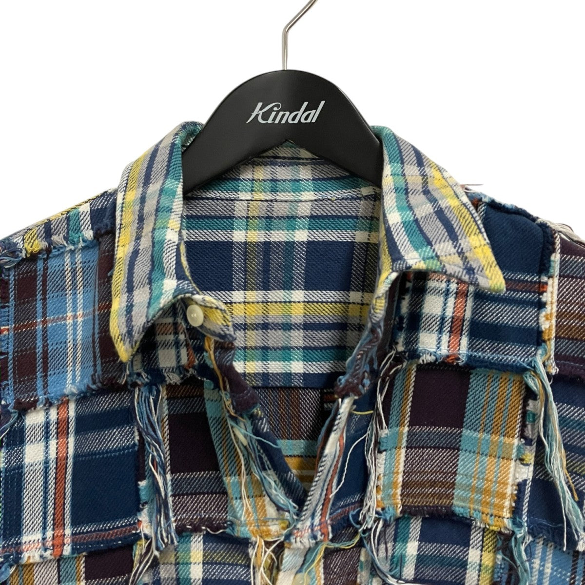 BOWWOW PATCHWORK JACKETチェックシャツBW2101-PNS 古着・中古-3枚目のアイテム画像