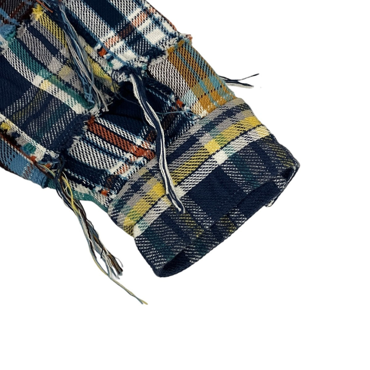 BOWWOW PATCHWORK JACKETチェックシャツBW2101-PNS 古着・中古-4枚目のアイテム画像