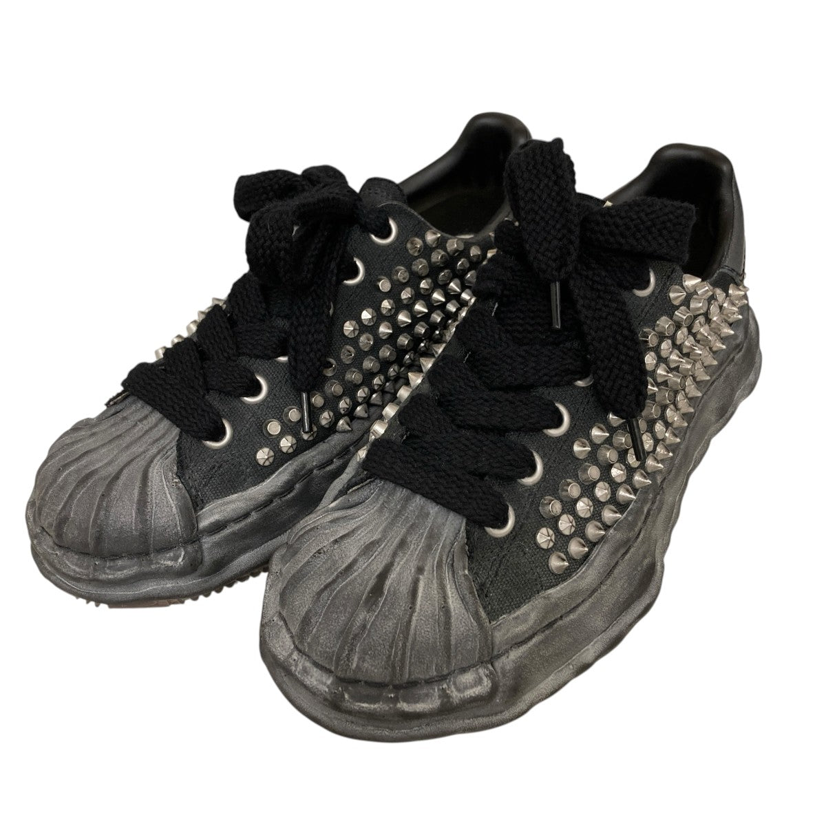 Maison MIHARA YASUHIRO BLAKEY STUDDED Canvas Low-top SneakerスニーカーA13FW729 古着・中古-1枚目のアイテム画像
