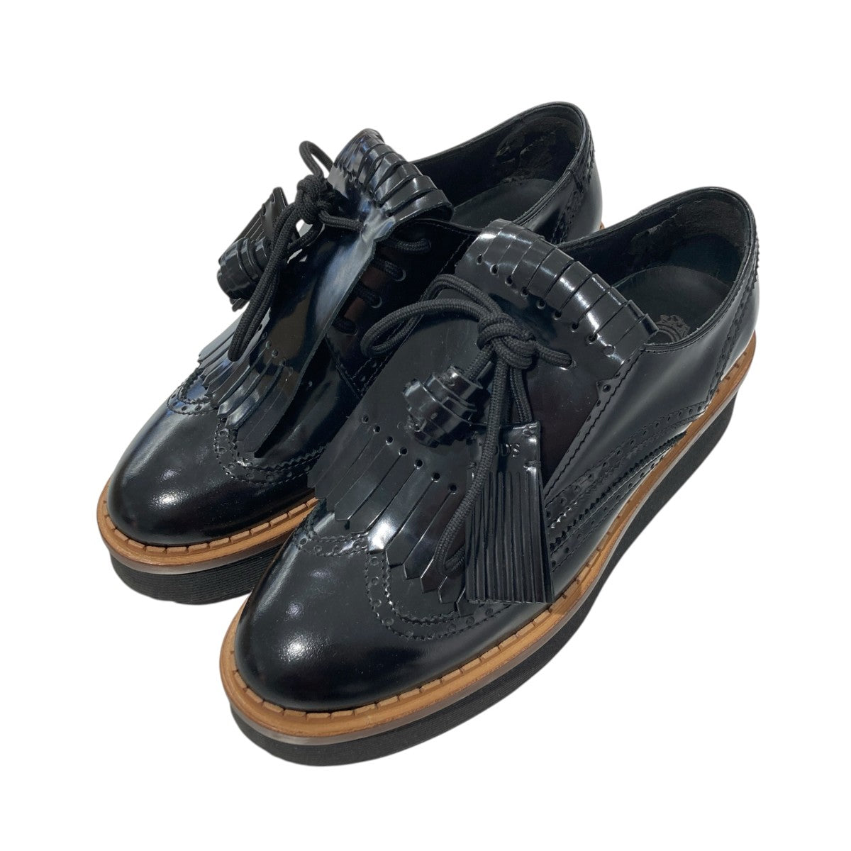 TOD’S KATEタッセル フリンジ オックスフォードレースアップシューズXXW03A0W020SHA 古着・中古-1枚目のアイテム画像