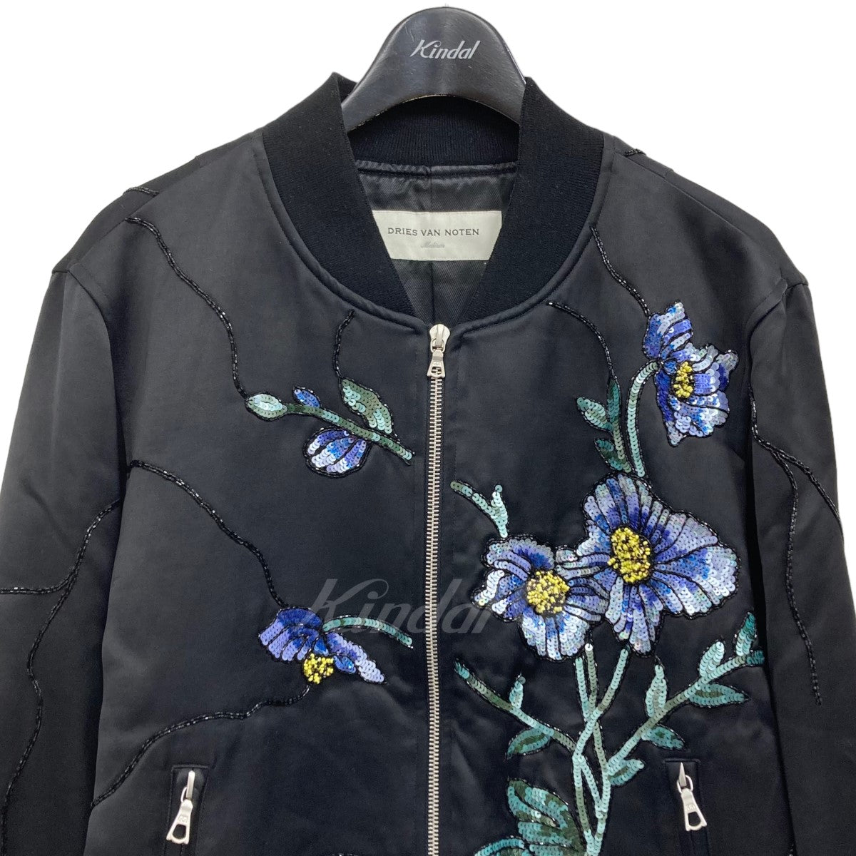 DRIES VAN NOTEN(ドリスヴァンノッテン) 2022AW 「Vaksel Bomber Jacket」 ジップジャケット  222-020509-5309-900 ブラック サイズ 14｜【公式】カインドオルオンライン ブランド古着・中古通販【kindal】