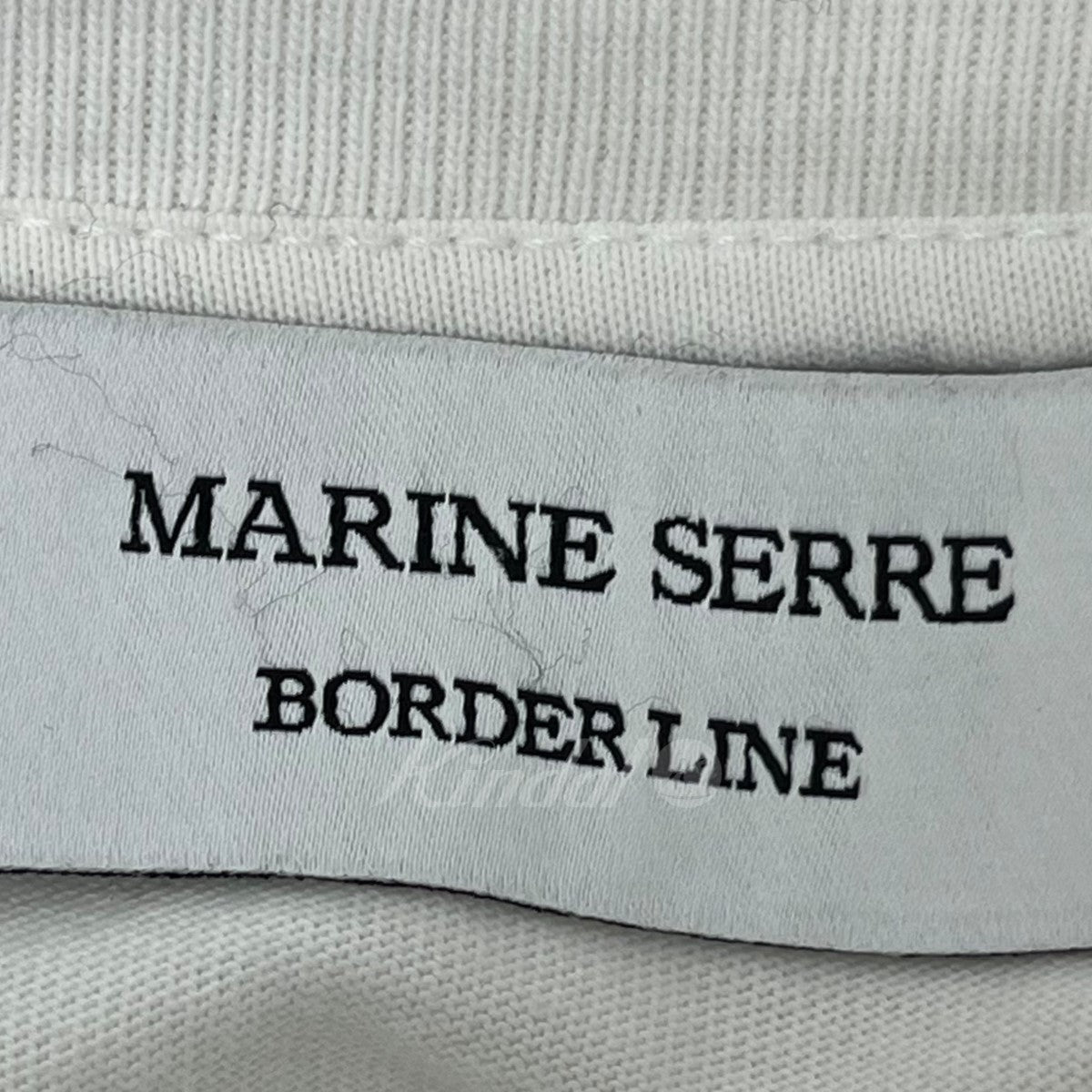 MARINE SERRE(マリーンセル) BORDER LINE Tシャツ ホワイト サイズ 12