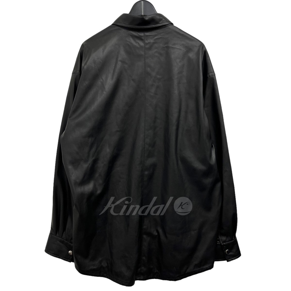 ALLEGE アレッジ 21AW SYNTHETIC LEATHER SHIRT フェイクレザーシャツ ...