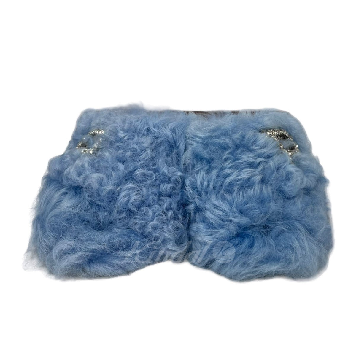 ROCHAS(ロシャス) 「Fur Brooch Slides」 サンダル RO31056A ブルー 