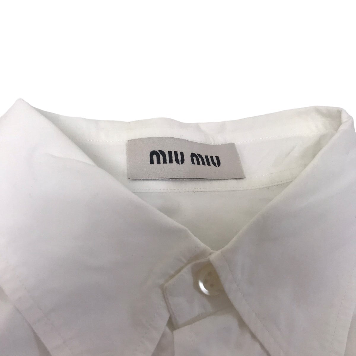 MIU MIU(ミュウミュウ) ポプリンシャツ ホワイト サイズ 14｜【公式 