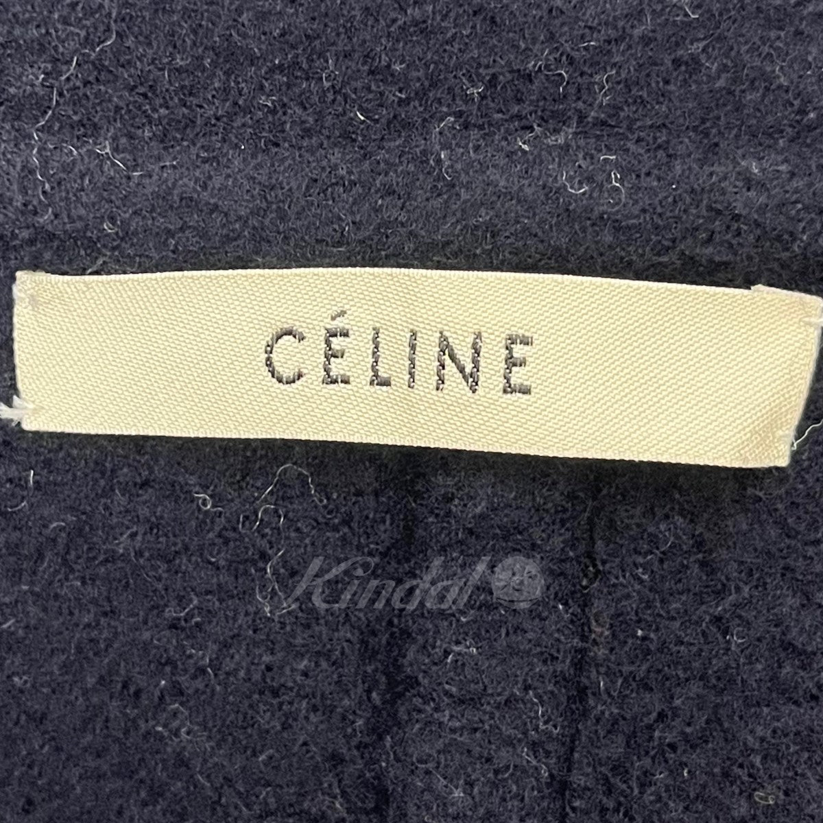 CELINE(セリーヌ) フィービー期 カシミヤ混ダブルフェイスクロンビーコート 2 8P02／5955 ネイビー サイズ  40｜【公式】カインドオルオンライン ブランド古着・中古通販【kindal】