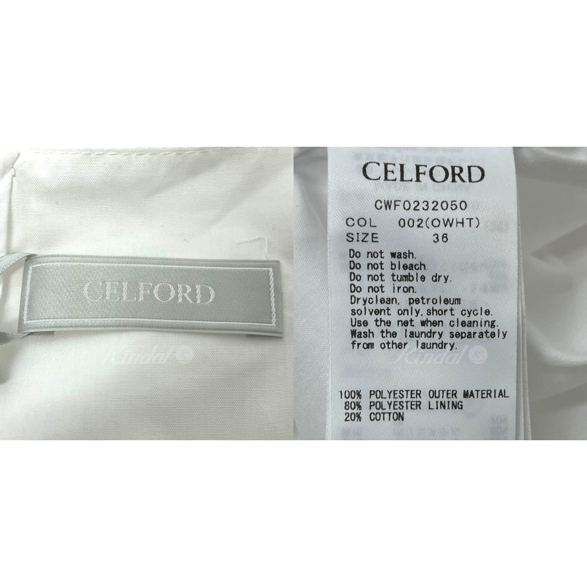 新作本物保証新品未使用タグ付きセルフォード　CELFORD スクエアネックフレアワンピース ワンピース