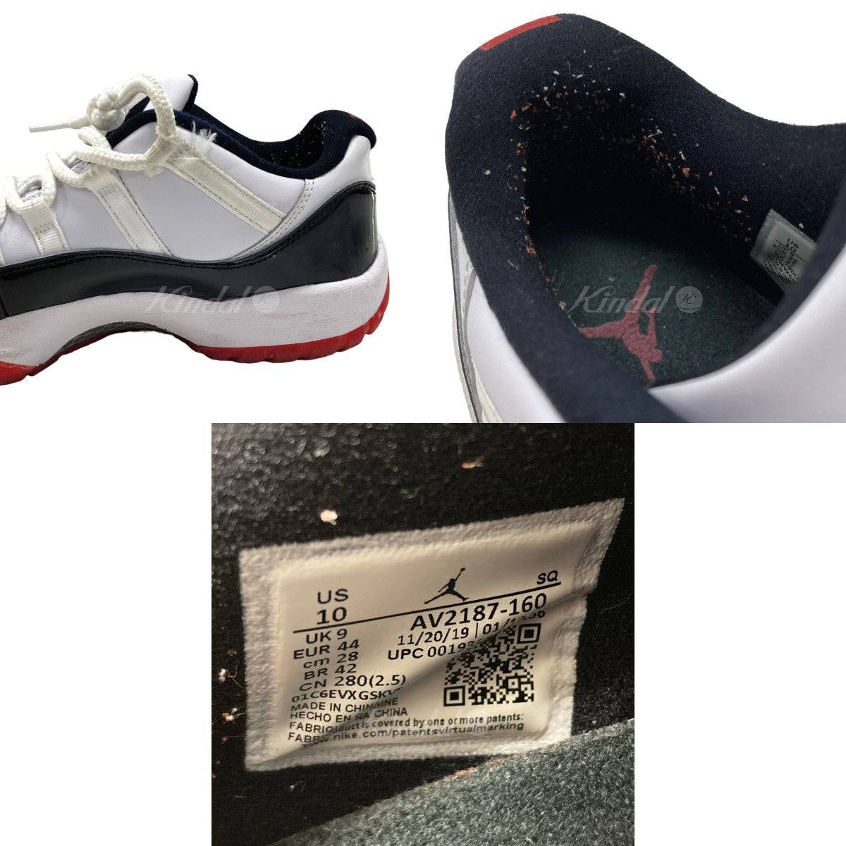 NIKE(ナイキ) 「AIR JORDAN 11 RETRO LOW Gym Red」 スニーカー AV2187 ...