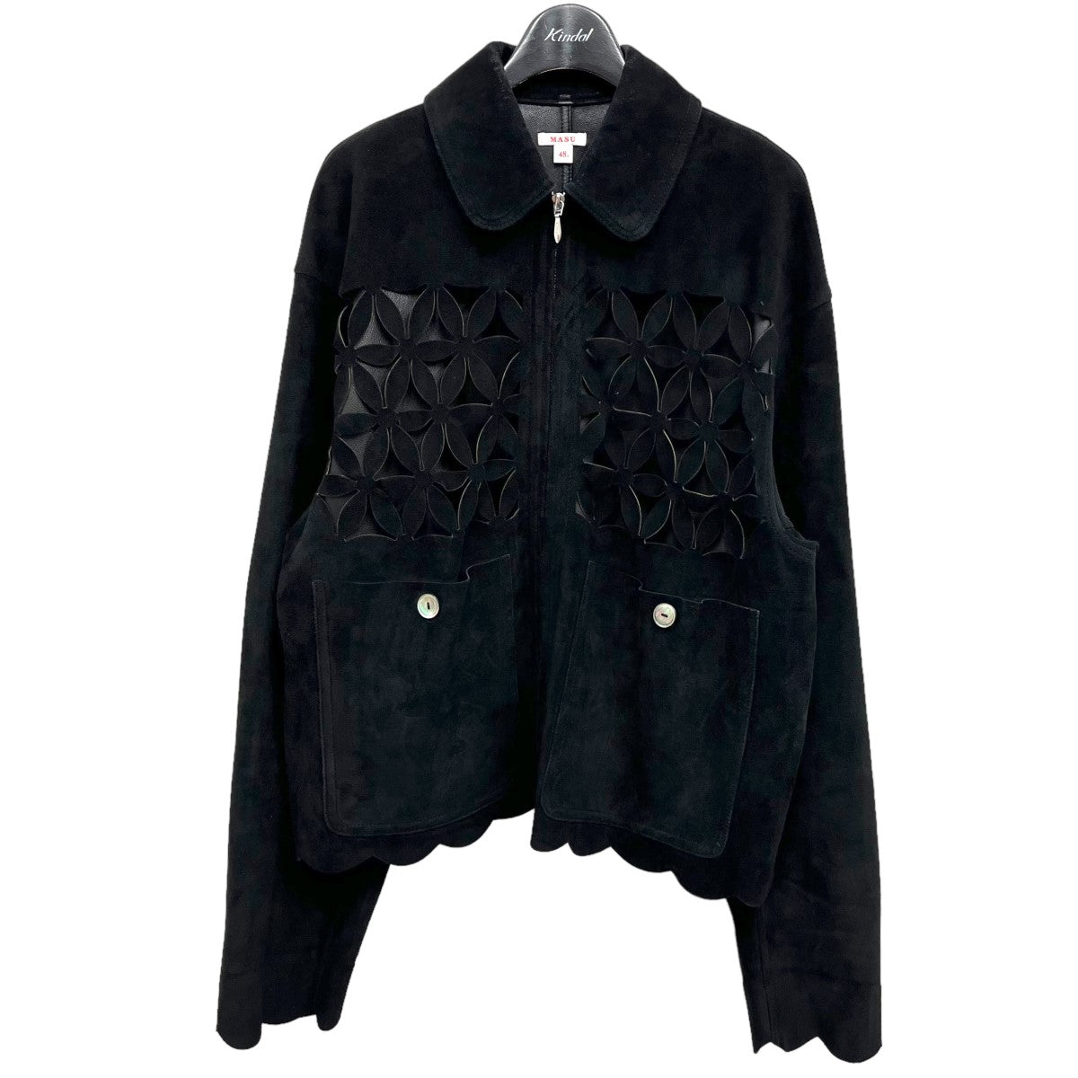 MASU(エムエーエスユー) 2020AW 「FLOWER CUT LEATHER BLOUSON」 フラワーカットレザーブルゾン  MNFW-BL0102 ブラック サイズ 48｜【公式】カインドオルオンライン ブランド古着・中古通販【kindal】