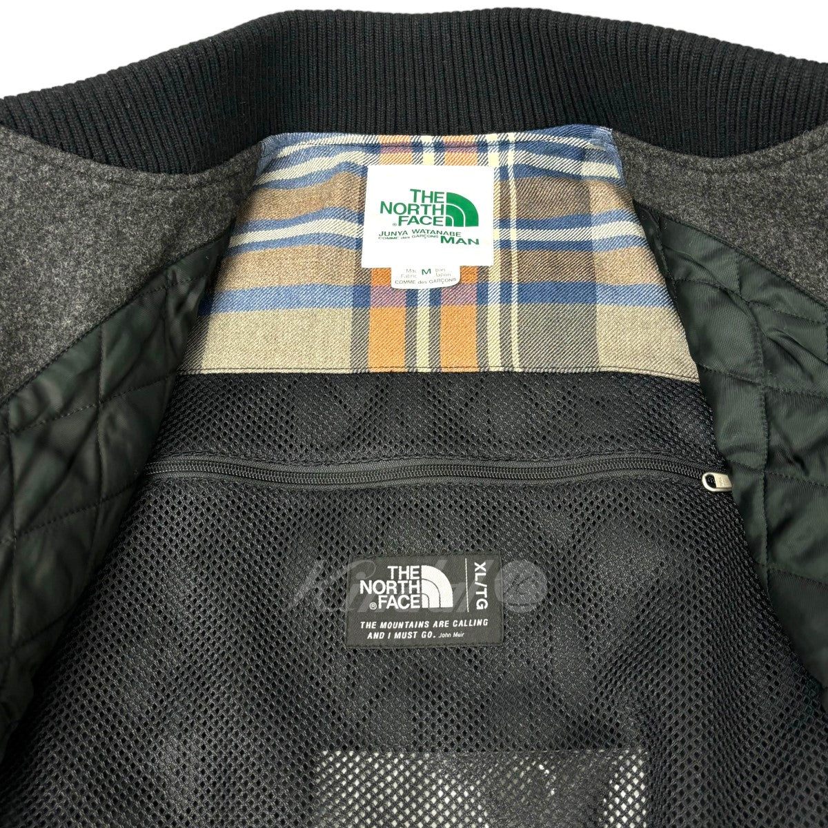 CDG JUNYA WATANABE MAN×THE NORTH FACE スタジャン WT-J109 グレー×イエロー サイズ  M｜【公式】カインドオルオンライン ブランド古着・中古通販【kindal】