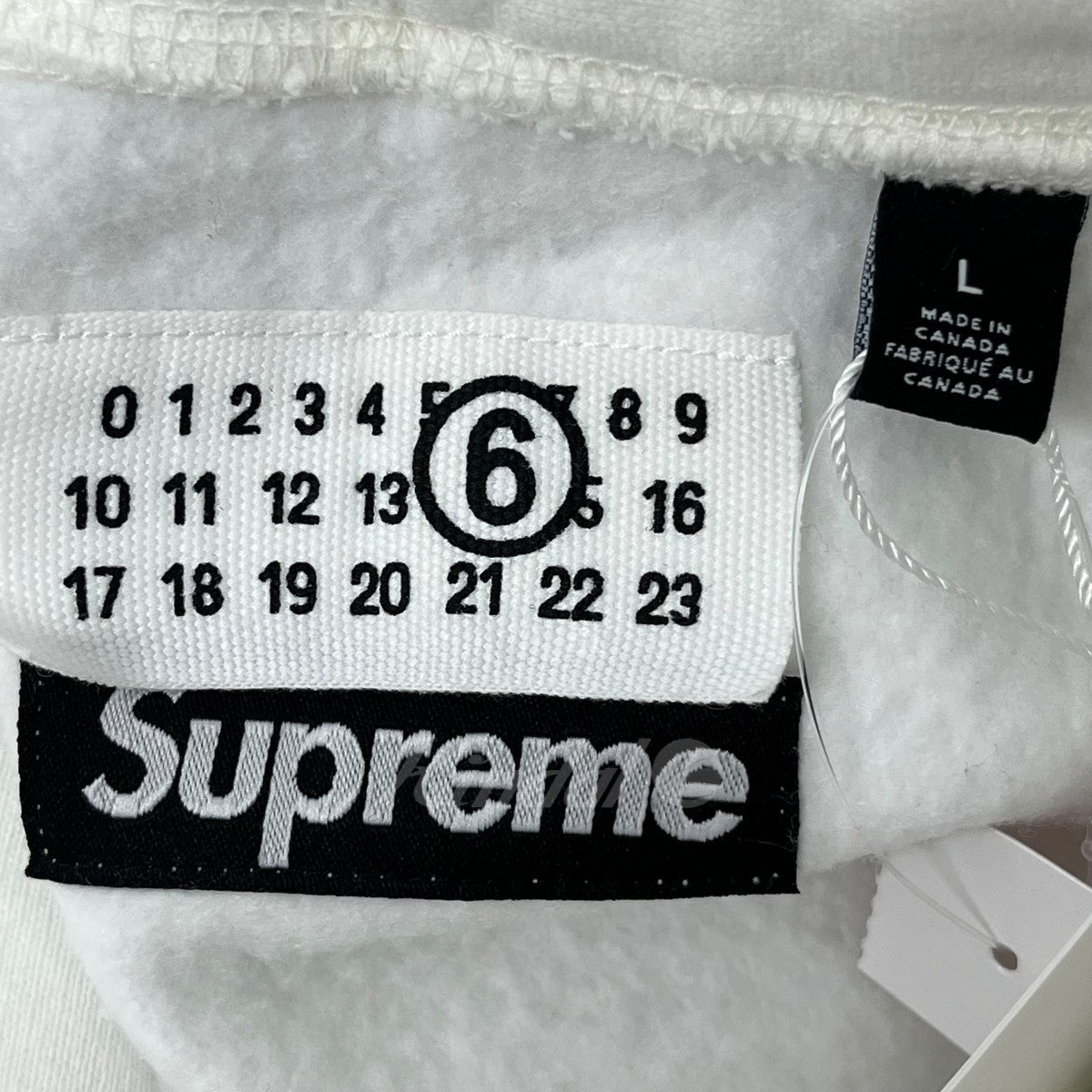 SUPREME × MM6 ｢Foil Box Logo Hooded Sweatshirt White｣ ボックスロゴ 