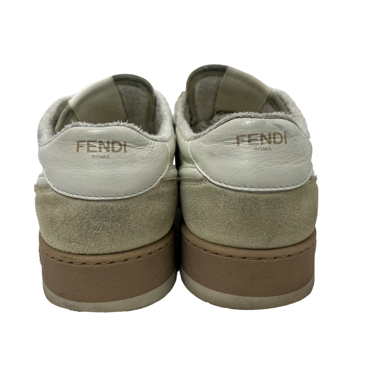 新作安い【美品】FENDI マッチ スニーカー サイズ8 27cm ホワイト グレー 靴