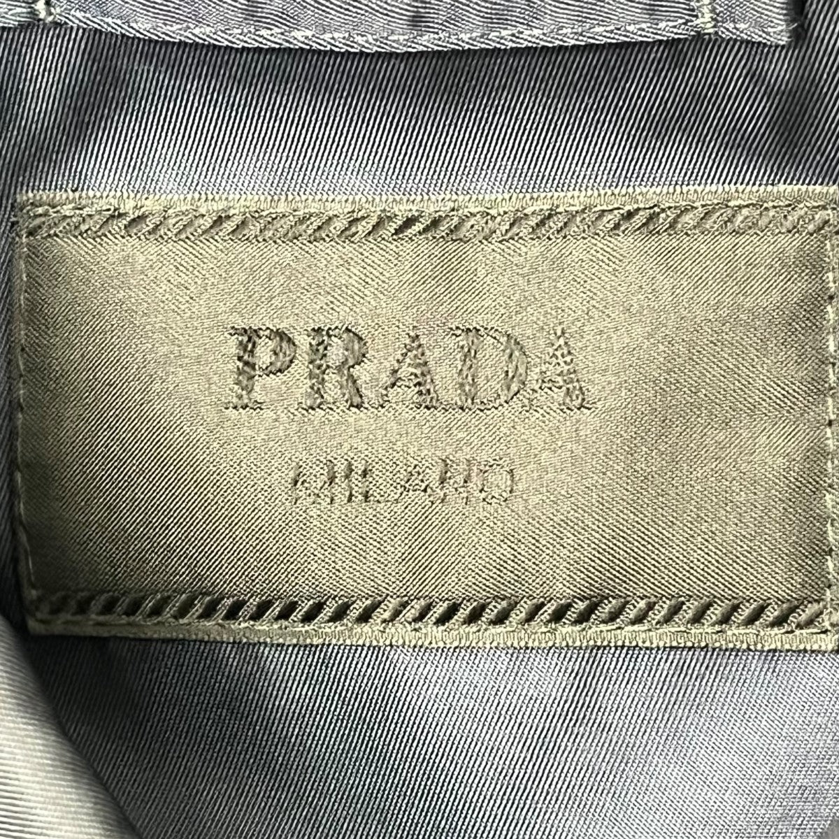 PRADA(プラダ) ロゴプレートナイロンシャツジャケット SC514 ネイビー 