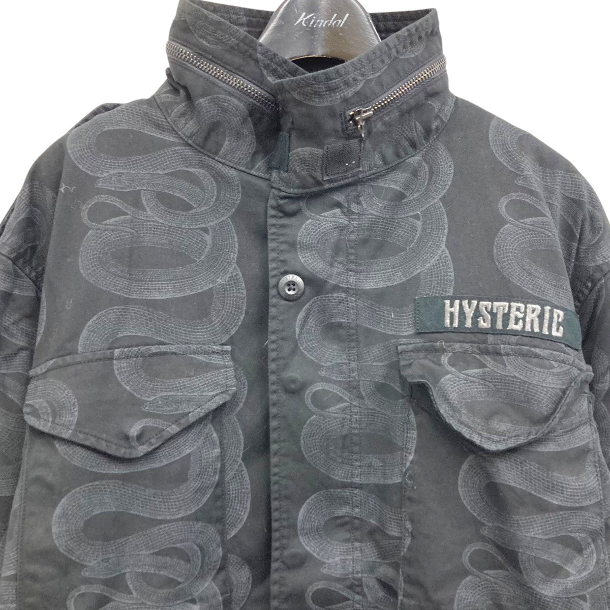 Hysteric Glamour(ヒステリックグラマー) SNAKE LOOP柄 M65 フィールドジャケット 02223AB11 ブラック サイズ  M｜【公式】カインドオルオンライン ブランド古着・中古通販【kindal】